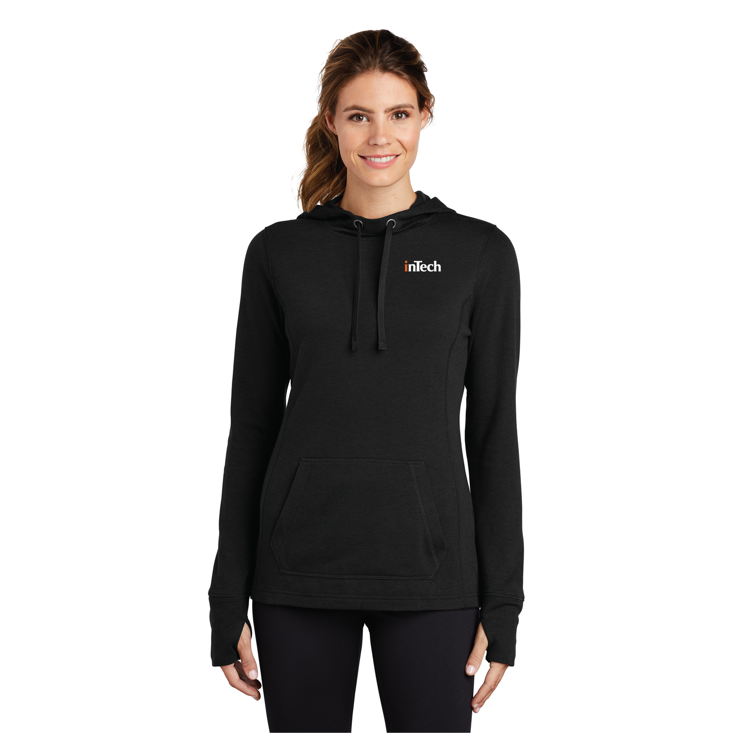 LST296 Sport-Tek ® Ladies PosiCharge ® Tri-Blend Wicking Fleece Hooded Pullover
