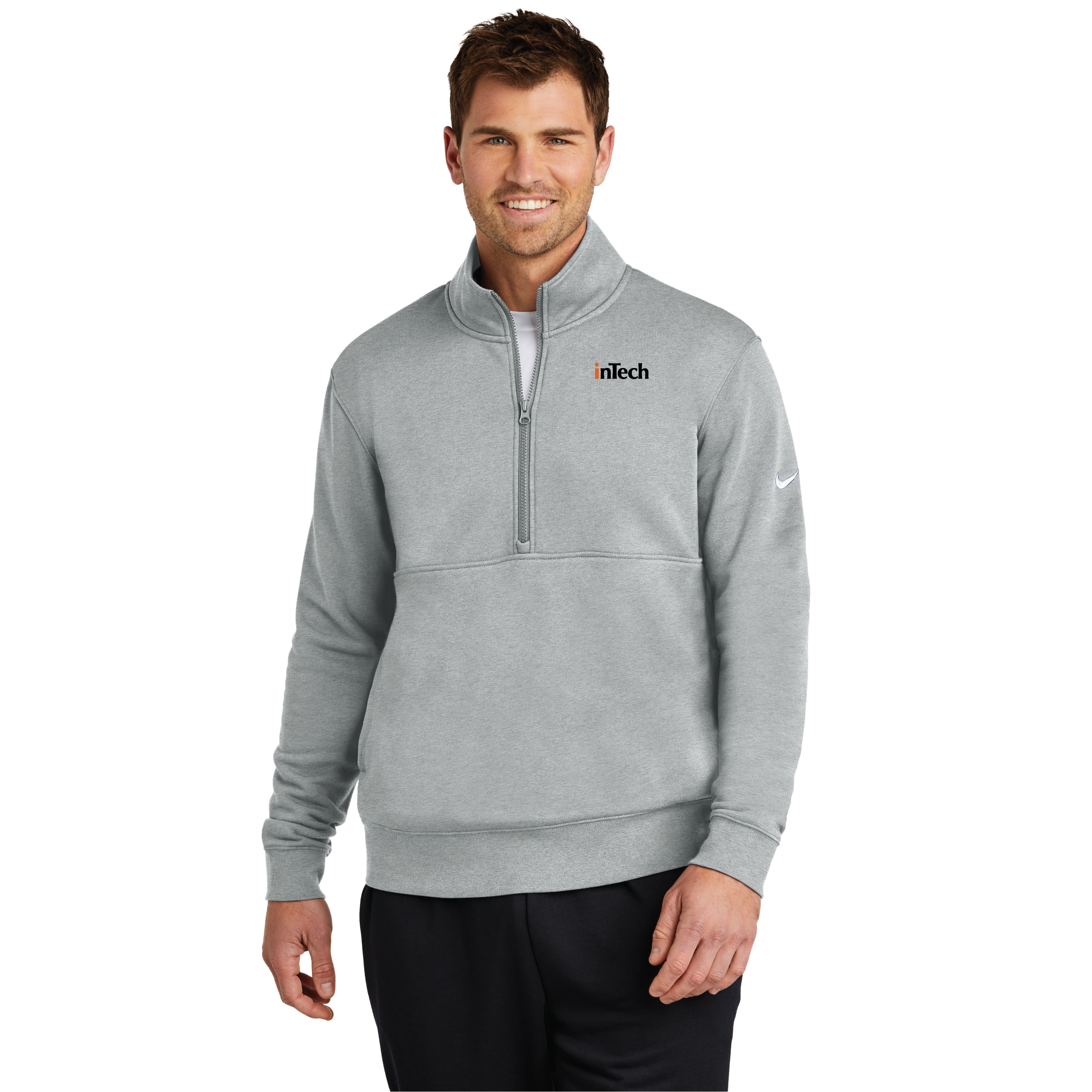 NKDX6718 Nike Club Fleece Sleeve Swoosh 1/2-Zip – inTech NKDX6718 Nike Club Fleece Sleeve Swoosh 1/2-Zip – inTech
