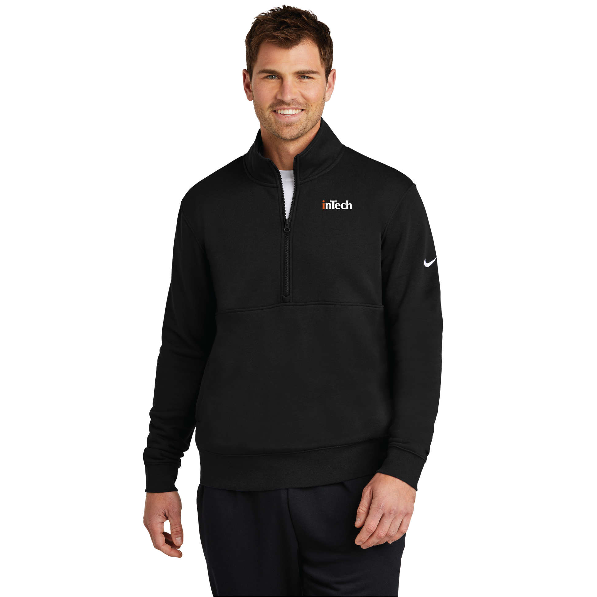 NKDX6718 Nike Club Fleece Sleeve Swoosh 1/2-Zip – inTech NKDX6718 Nike Club Fleece Sleeve Swoosh 1/2-Zip – inTech
