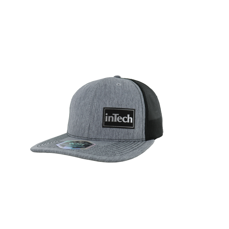 Intech Mesh OC771 Heather Grey/Black Adjustable Mesh Patch Hat – inTech